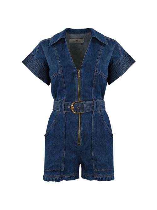 Tuta corta in denim con cintura Elisabetta Franchi | TJ36I51E2104